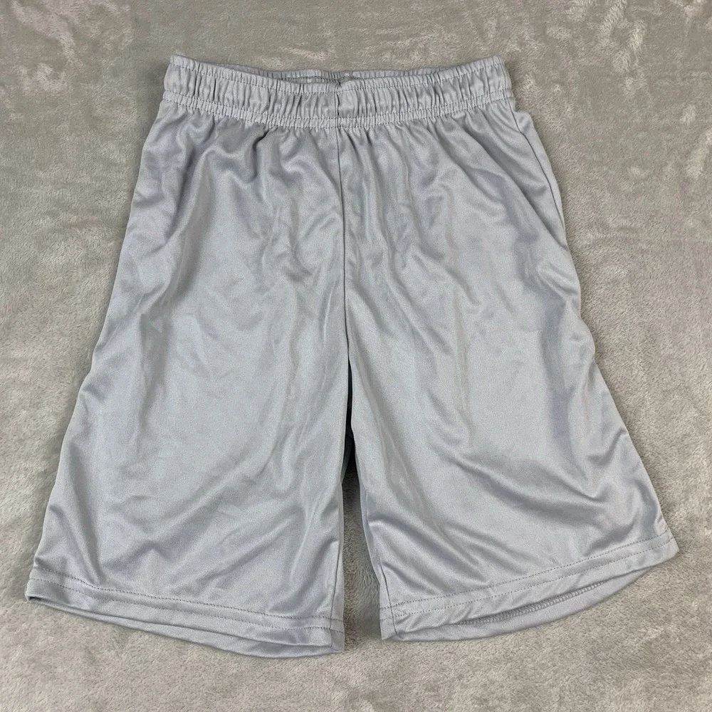 Augusta Sportswear Basketball Shorts Youth Small Gray Elastic Drawstring Waist